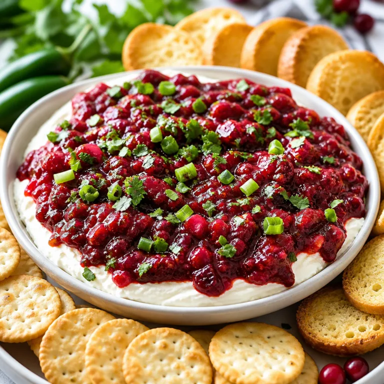 Cranberry Jalapeño Cream Cheese Dip