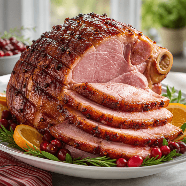 Maple Glazed Ham with Brown Sugar Crust