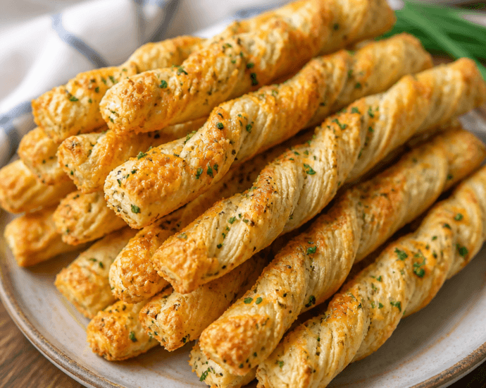 Cheddar and Chive Cheese Straws