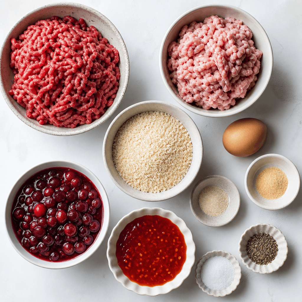 Cranberry Meatballs ingredients