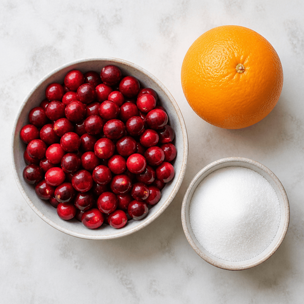 Cranberry Orange Relish ingredients
