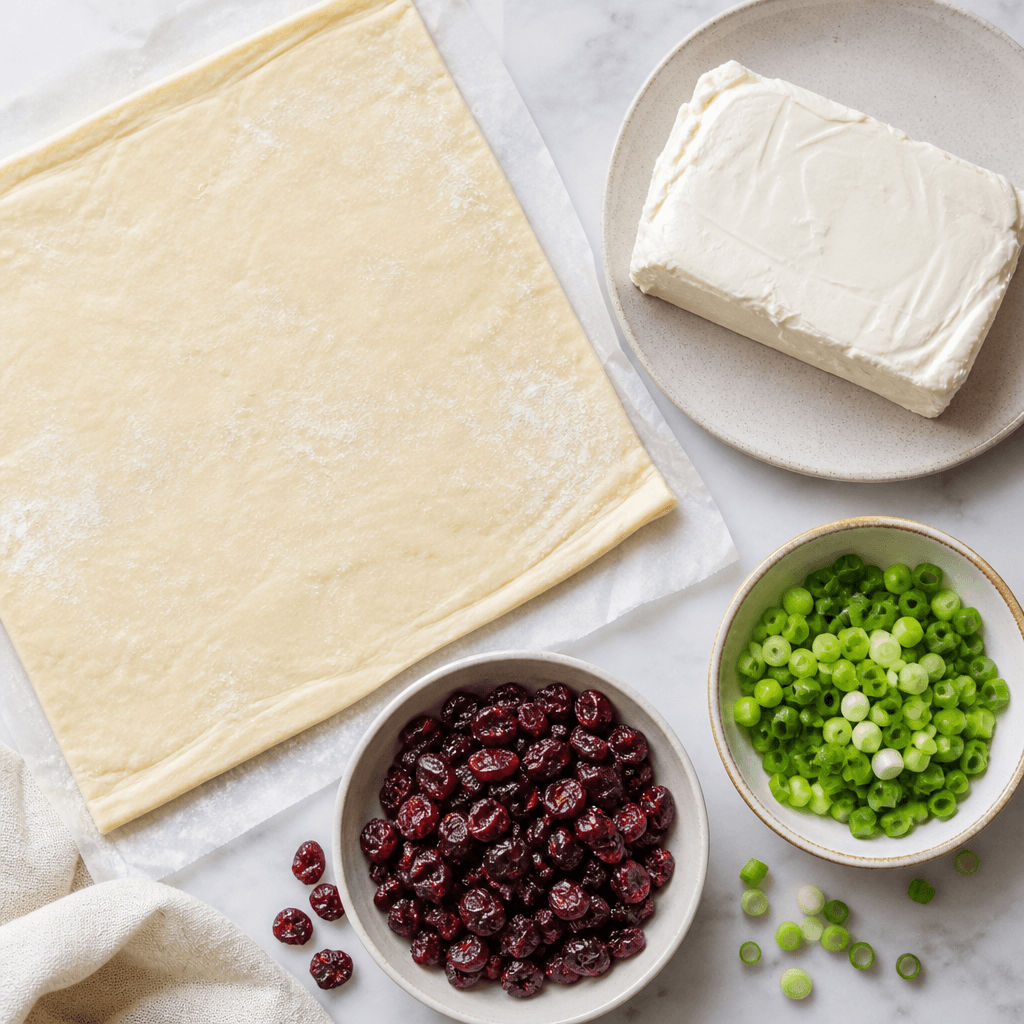 Cranberry Cream Cheese Pinwheels ingredients