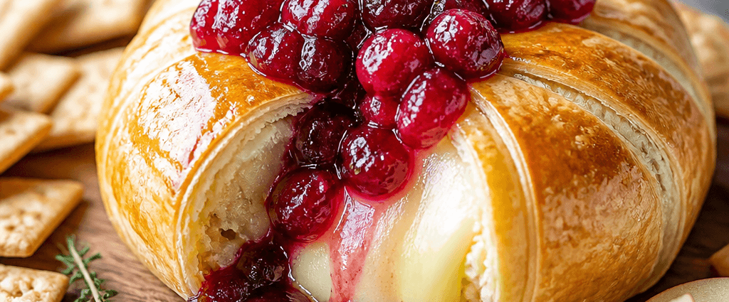 Baked Brie with Cranberry Sauce