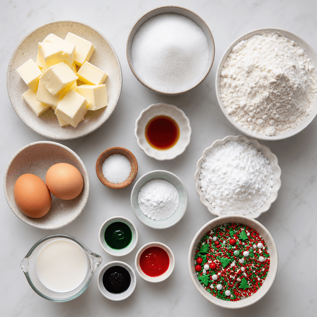 Soft Frosted Christmas Cookies ingredients