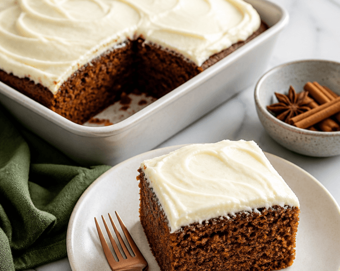 Gingerbread Cake with Cream Cheese Frosting