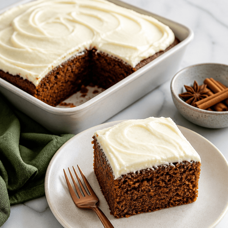 Gingerbread Cake with Cream Cheese Frosting