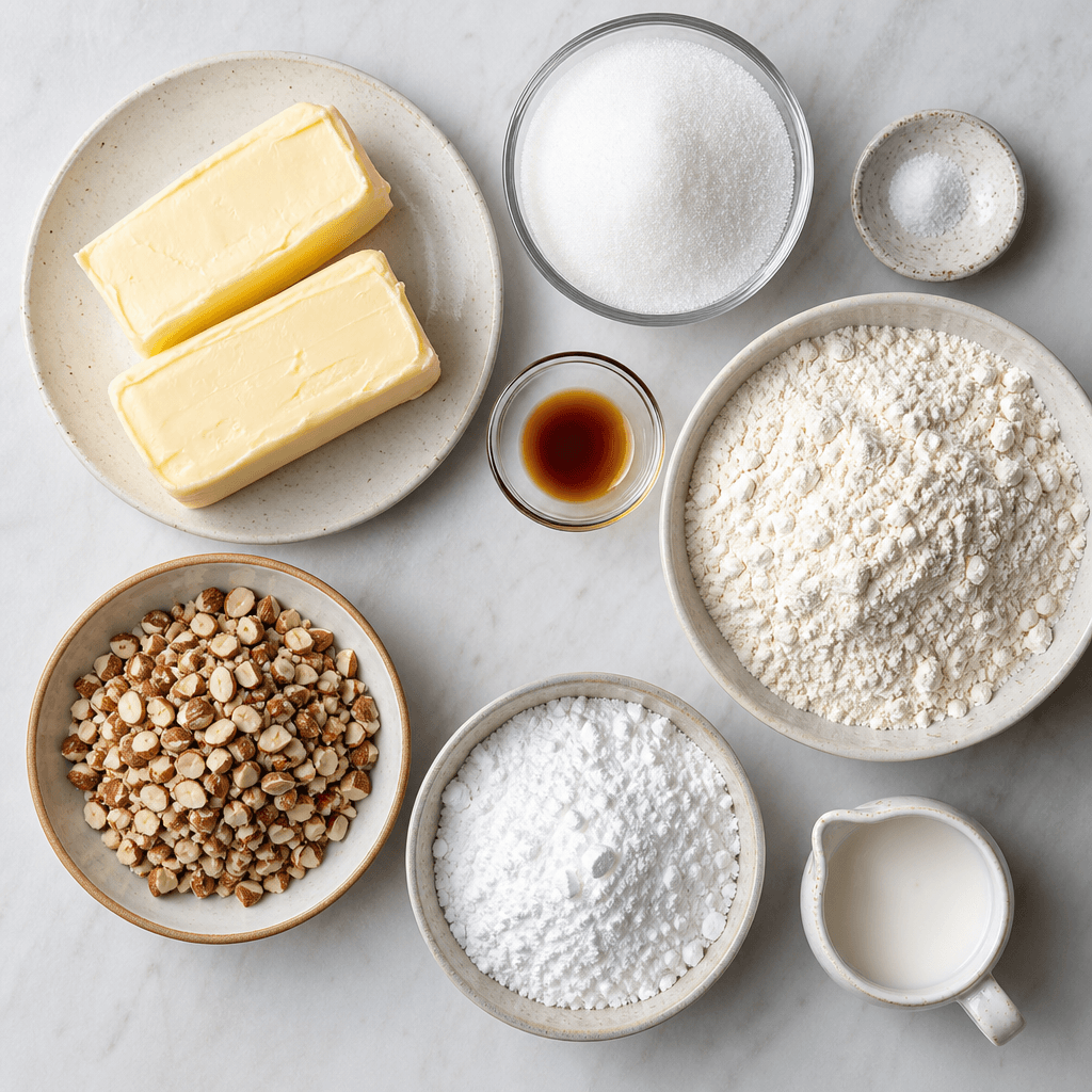 Almond Shortbread Cookies ingredients