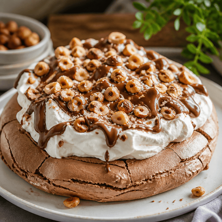 Chocolate Hazelnut Pavlova