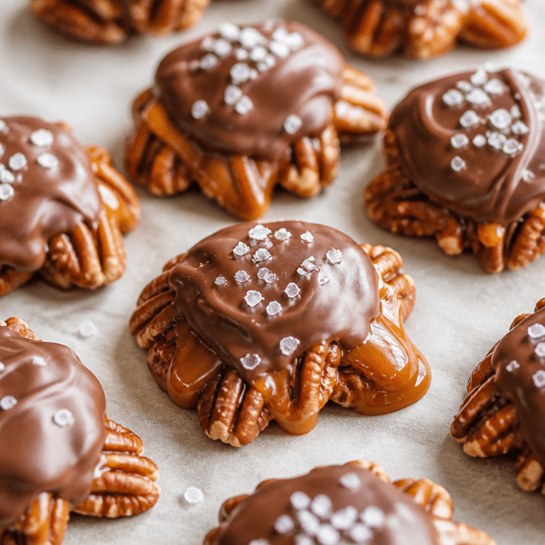Homemade Caramel Turtle Candy