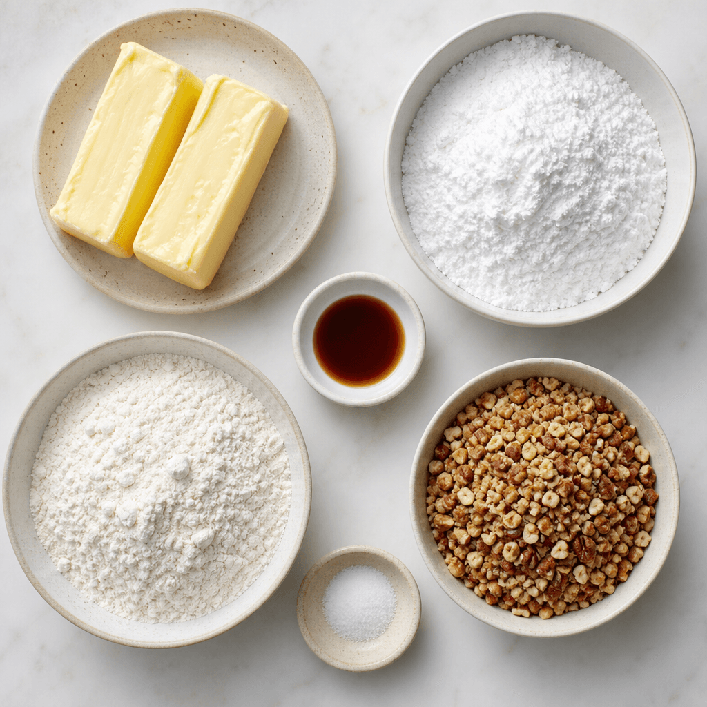 Snowball Cookies ingredients