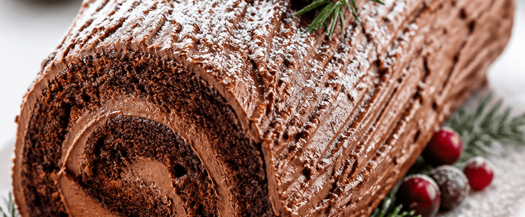 Classic Yule Log Cake