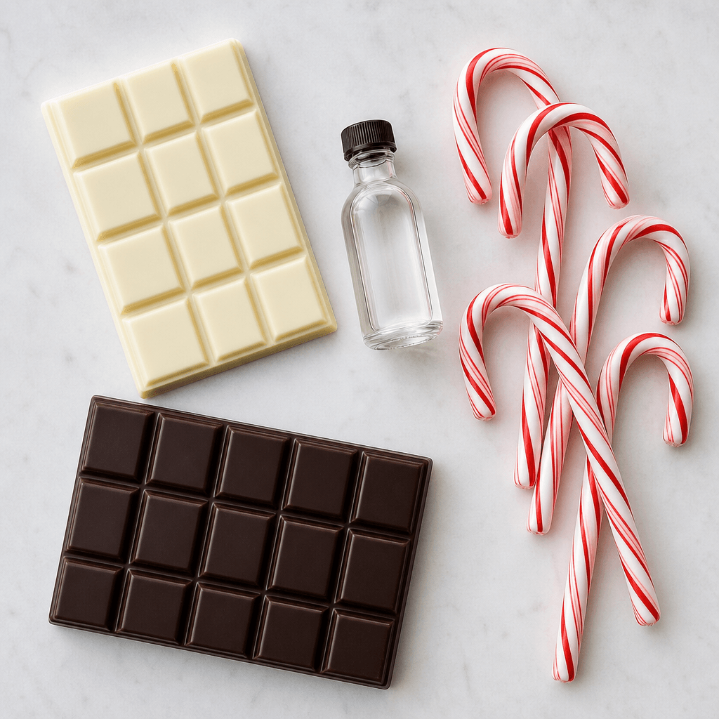 Homemade Peppermint Bark ingredients