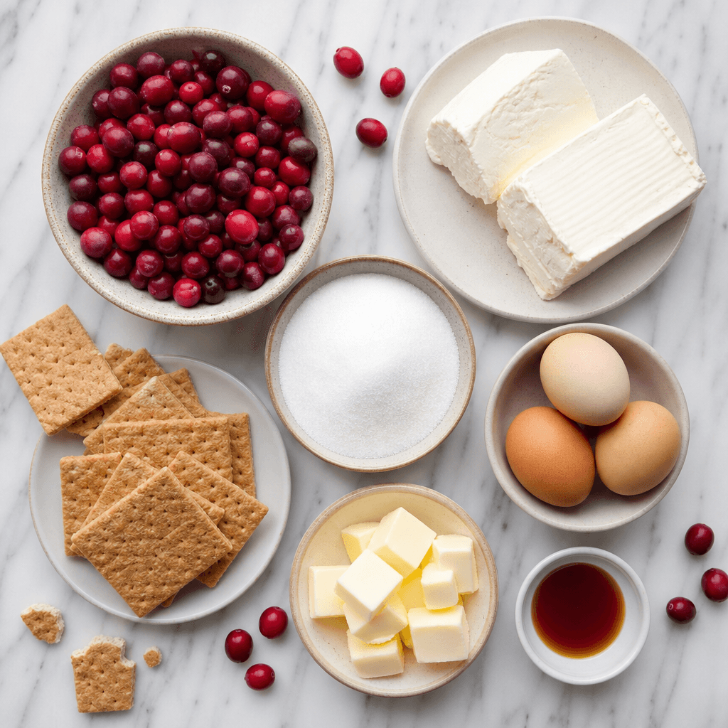 Cranberry Cheesecake Bars ingredients