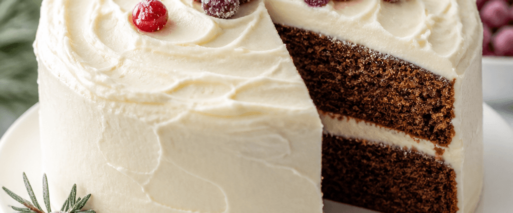 Gingerbread Layer Cake with Creamy Frosting Elegance