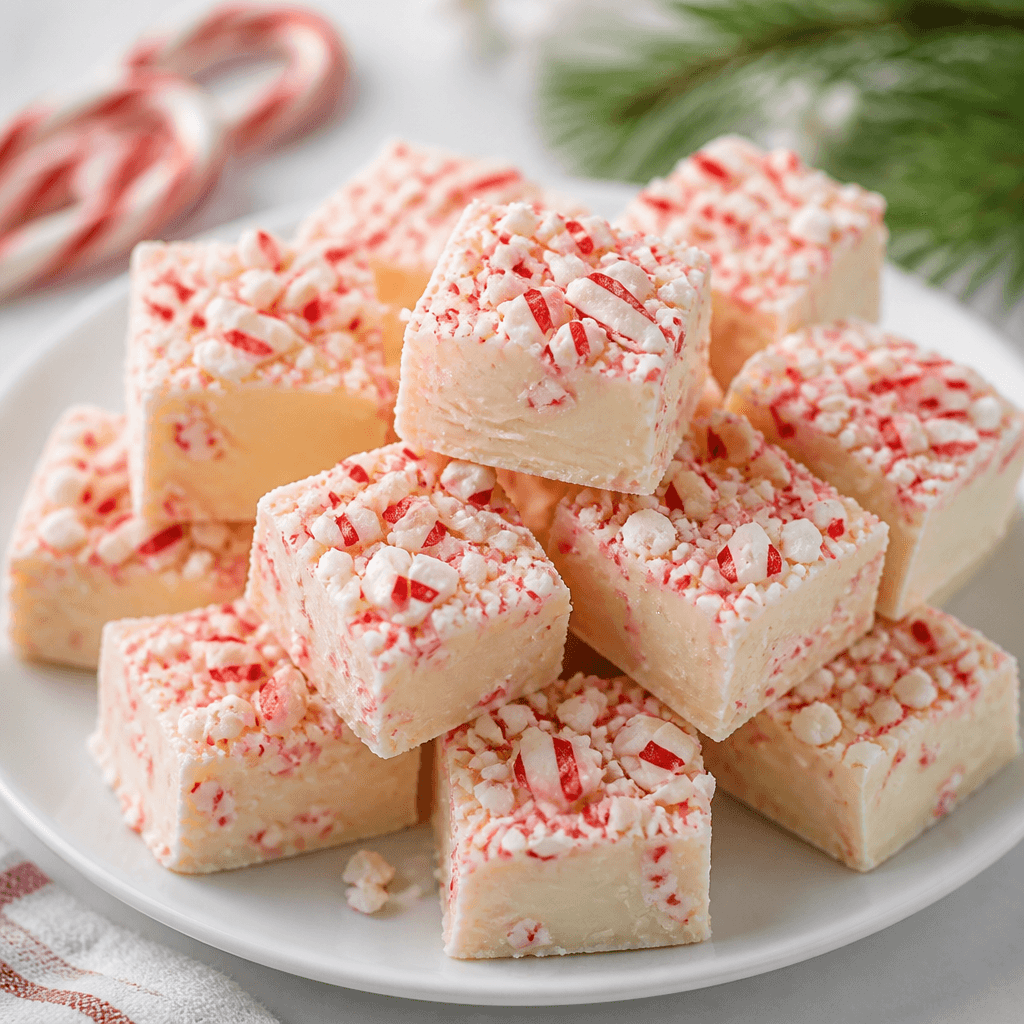 Candy Cane Fudge (Easy 4-Ingredient Holiday Recipe)
