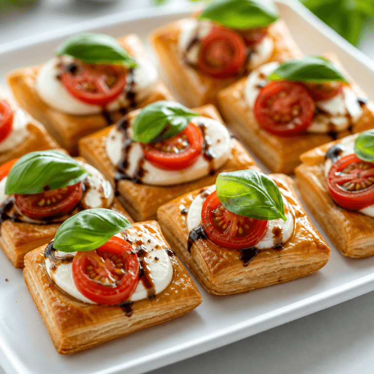 Mini Caprese Tarts (Easy Puff Pastry Appetizer)