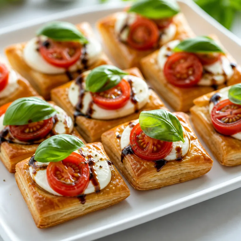 Mini Caprese Tarts (Easy Puff Pastry Appetizer)