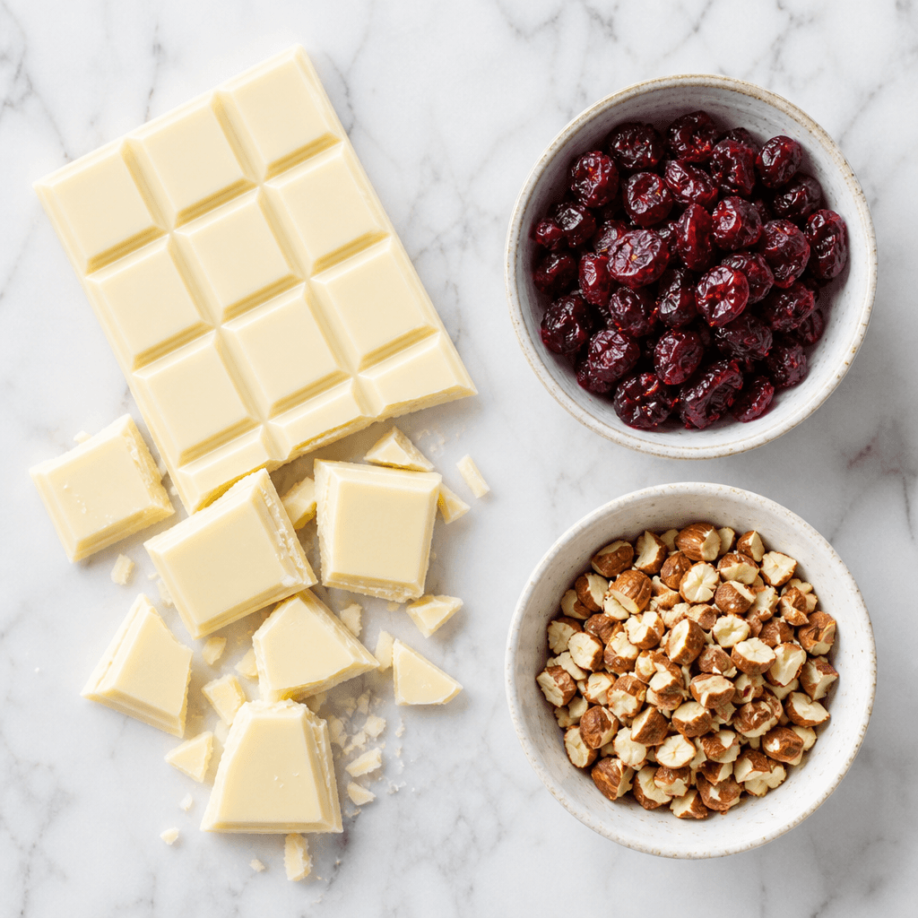 White Chocolate Cranberry Clusters ingredients