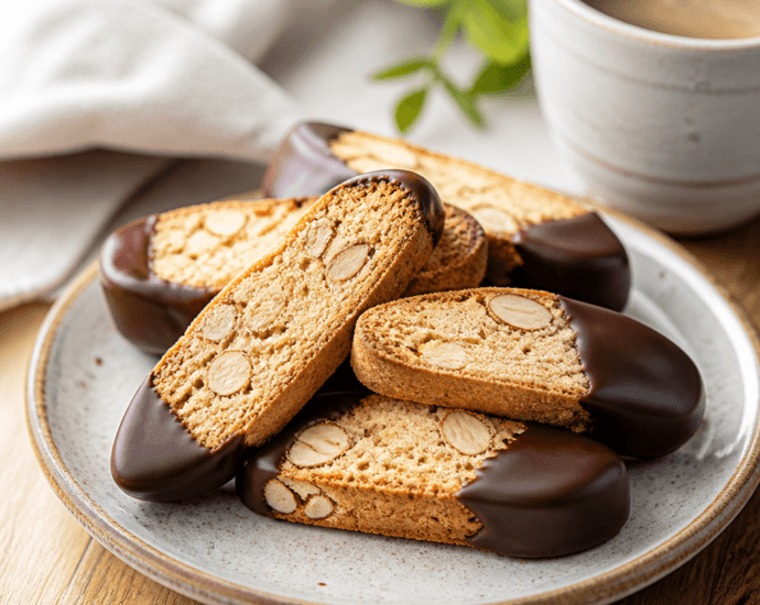 Chocolate Dipped Biscotti Recipe Perfect for Gifting