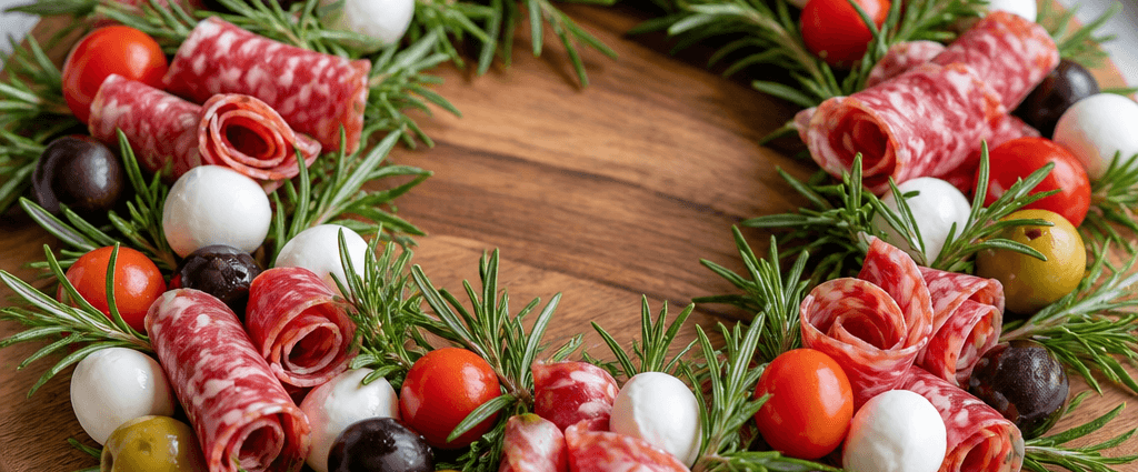 Festive Holiday Antipasto Wreath Recipe