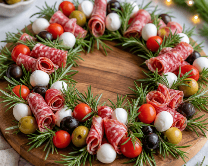 Festive Holiday Antipasto Wreath Recipe