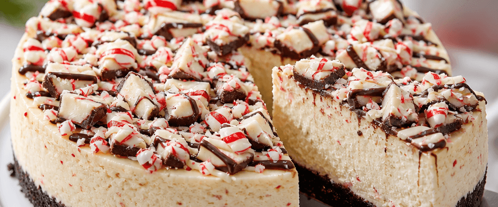 Peppermint Bark Cheesecake Holiday Dessert Idea
