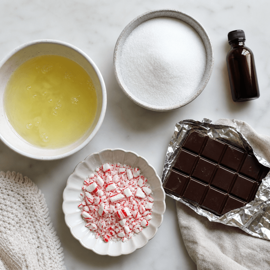 Chocolate Dipped Peppermint Meringues Recipe ingredients