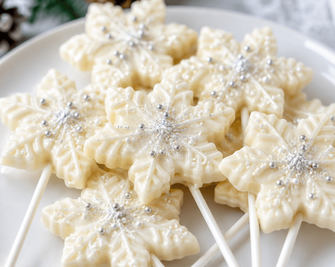 Delightful Snowflake White Chocolate Lollipops Recipe