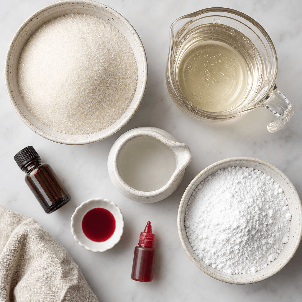 Cinnamon Rock Candy (Easy Homemade Holiday Candy) ingredients