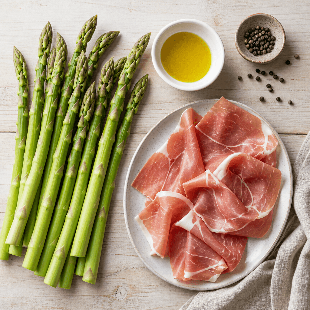 Prosciutto Wrapped Asparagus (Easy Baked Appetizer) ingredients