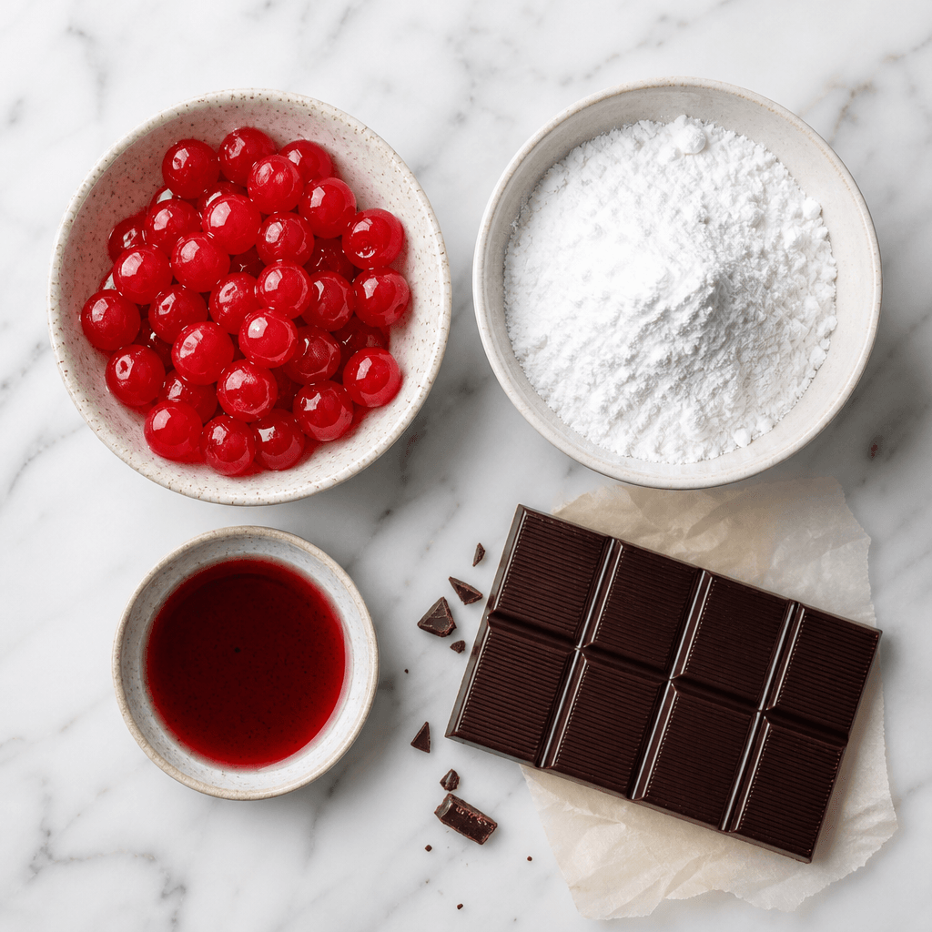 Homemade Cherry Cordials ingredients