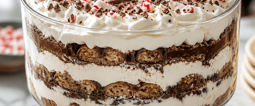 Tiramisu Trifle Delight with Chocolate and Peppermint