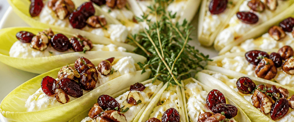 Cranberry Goat Cheese Stuffed Endive Recipe for Elegant Entertaining