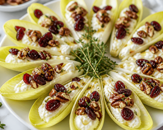 Cranberry Goat Cheese Stuffed Endive Recipe for Elegant Entertaining