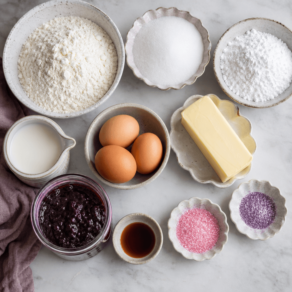 Sugar Plum Fairy Cupcakes ingredients