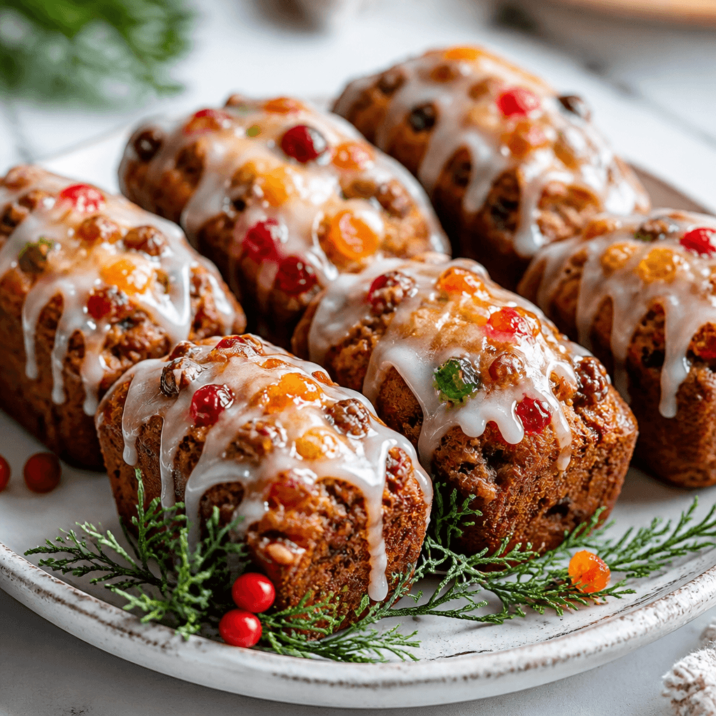 Mini Fruitcakes with Rum Glaze (Moist & Easy)