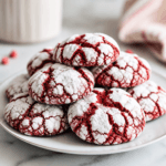 Soft and Velvety Red Velvet Crinkle Cookies