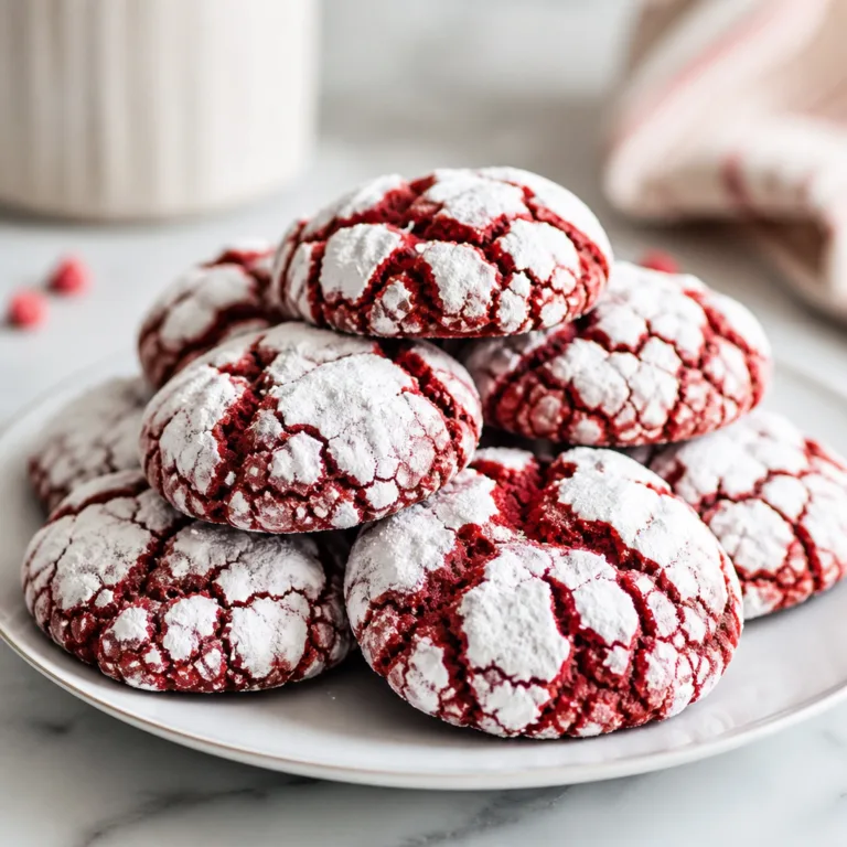 Red Velvet Crinkle Cookies: Soft, Velvety & Festive
