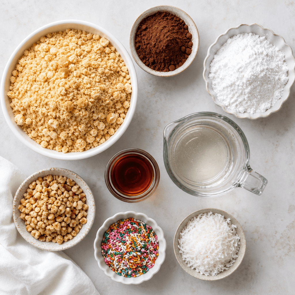 Rum Balls (Easy No-Bake Holiday Recipe) ingredients