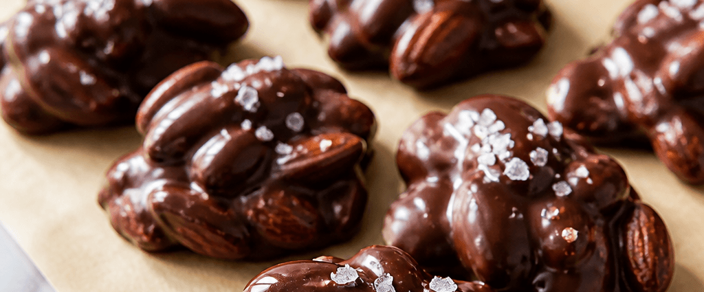 Easy Homemade Chocolate Covered Almond Clusters