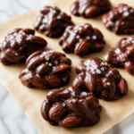 Easy Homemade Chocolate Covered Almond Clusters