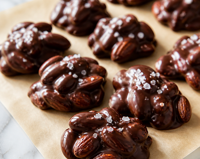 Easy Homemade Chocolate Covered Almond Clusters