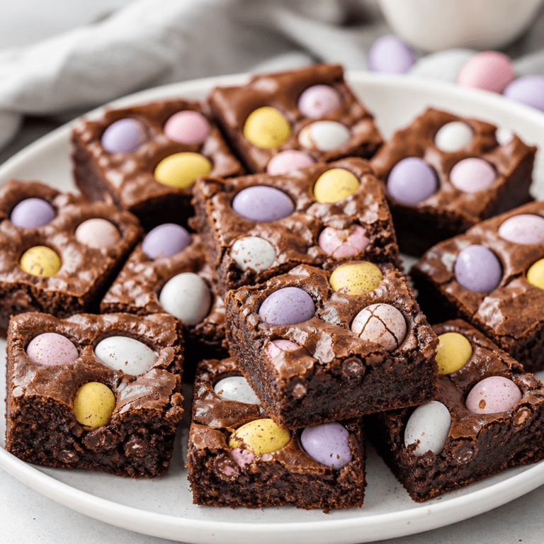 Fudgy Cadbury Egg Brownies (Easy Easter Recipe)