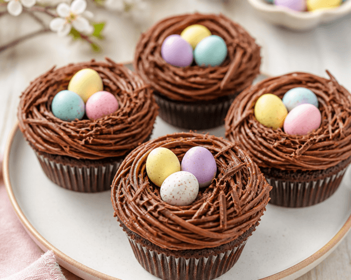 Delightful Chocolate Nest Cupcakes for Spring Celebrations