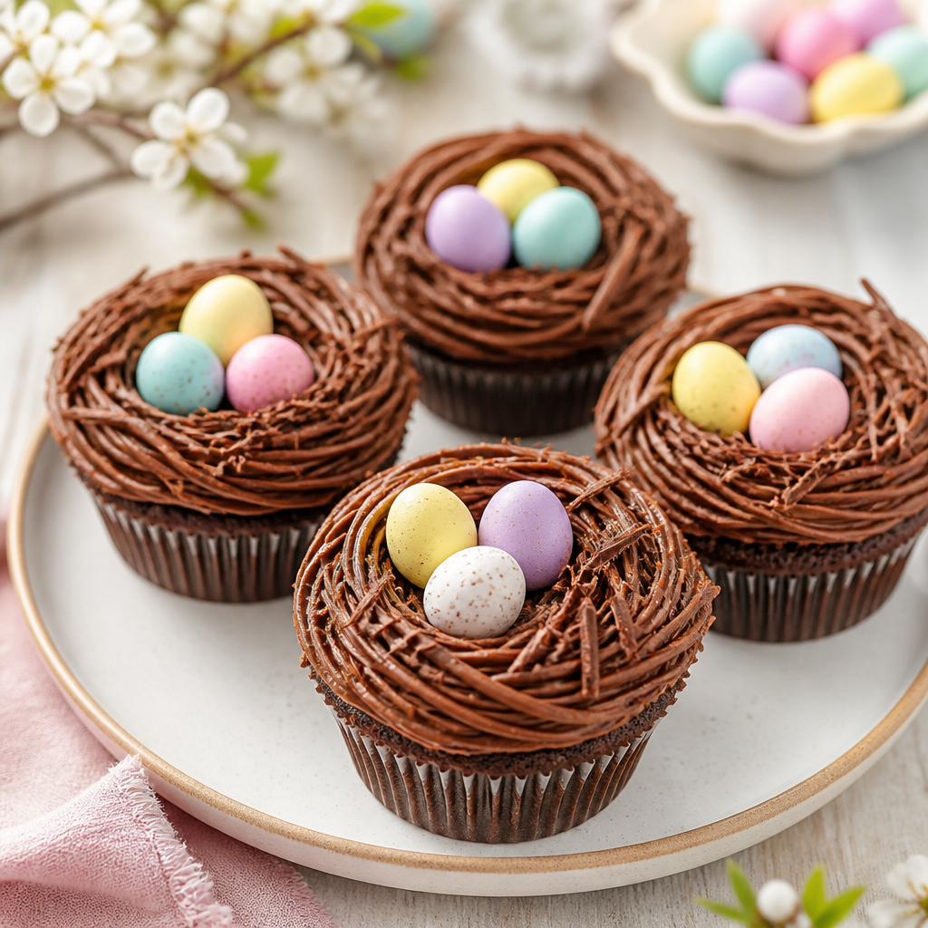 Chocolate Nest Cupcakes Recipe for Spring Celebrations