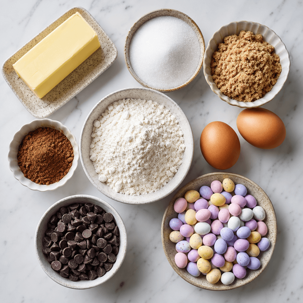Fudgy Cadbury Egg Brownies ingredients