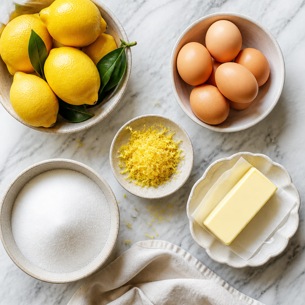 Instant Pot Lemon Curd ingredients
