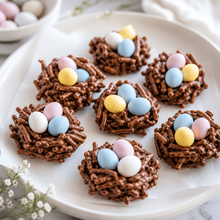 Delicious No Bake Chocolate Peanut Butter Nests