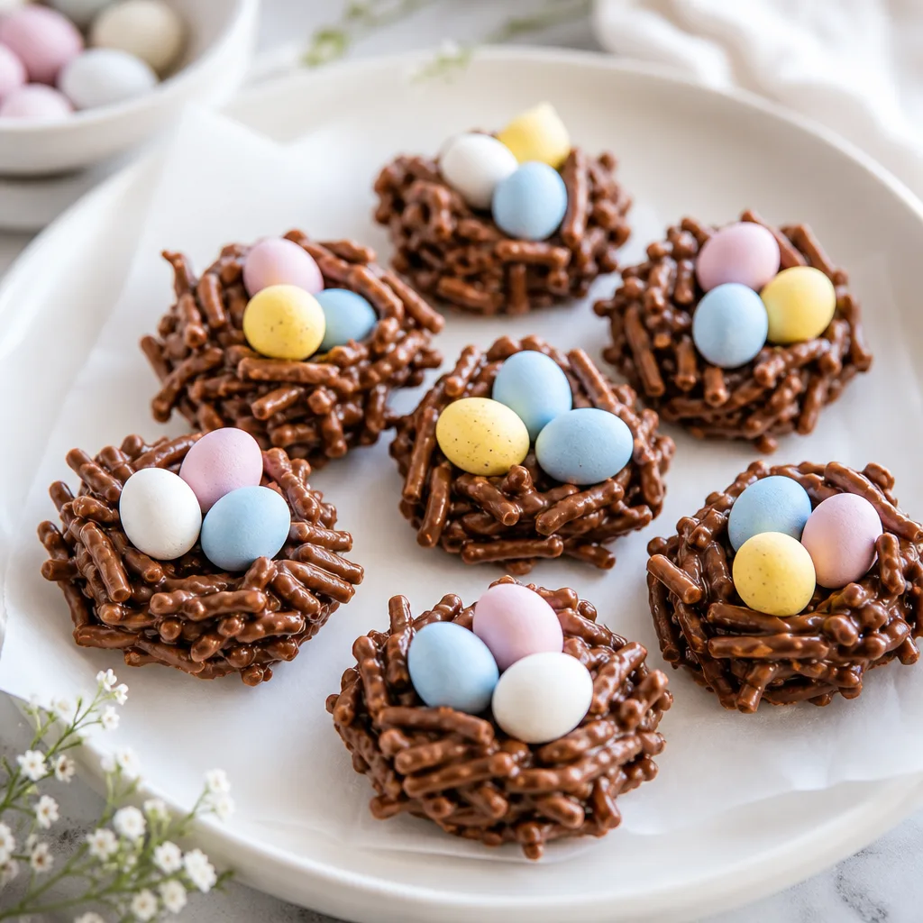Delicious No Bake Chocolate Peanut Butter Nests