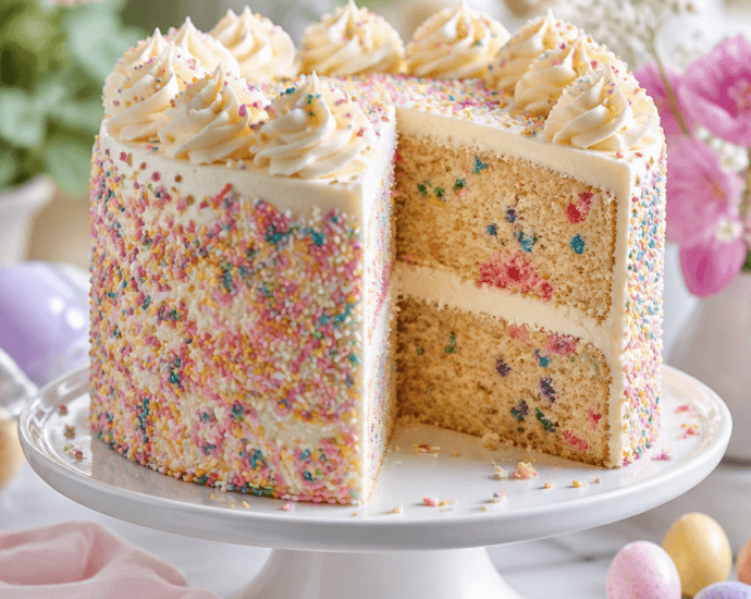 Festive Funfetti Easter Cake